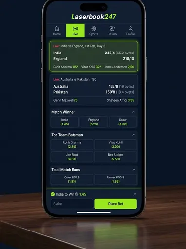 Laserbook247 live betting exchange app