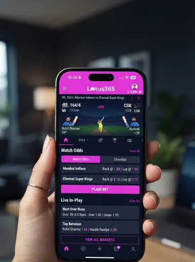 Lotus365 live betting exchange app